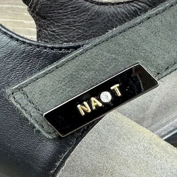 Naot Intact Women’s Sz 9/EU 40 Black Velvet Nubuck Dual Hook & Loop Sandals - Picture 11 of 11